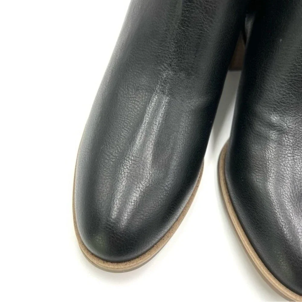 Dr Scholls Womens Size 8 Teammate Black Vegan Leather Ankle‎ Boots Booties Shoes